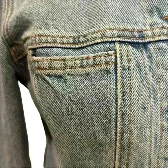 ABS by Allen Schwartz light washed with colorful stone jean jacket size small - Picture 12 of 15